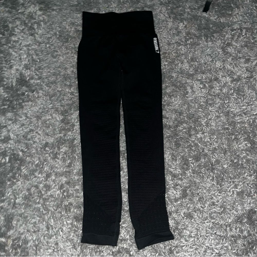 gymshark black full length leggings size small